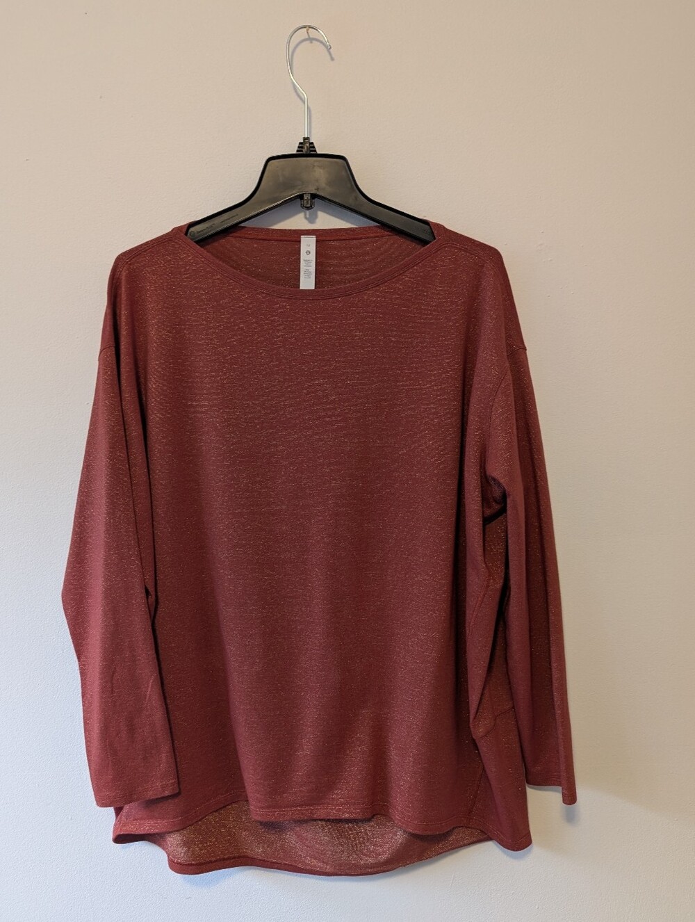 Lululemon Back In Action Long Sleeve Heathered Athleisure yoga Casual Running 12
